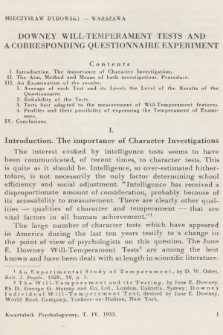 Kwartalnik Psychologiczny. T.4, 1933