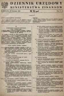 Dziennik Urzędowy Ministerstwa Finansów. 1954, nr 2