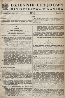 Dziennik Urzędowy Ministerstwa Finansów. 1954, nr 5