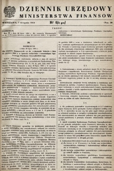 Dziennik Urzędowy Ministerstwa Finansów. 1954, nr 6