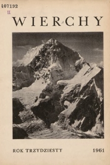 Wierchy : rocznik poświęcony górom. R. 30, 1961
