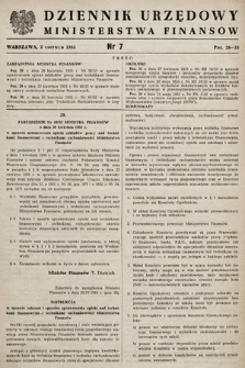 Dziennik Urzędowy Ministerstwa Finansów. 1955, nr 7