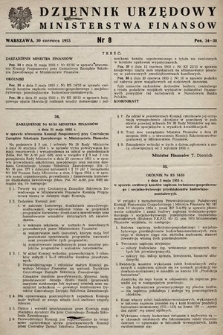 Dziennik Urzędowy Ministerstwa Finansów. 1955, nr 8