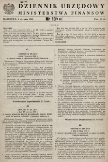Dziennik Urzędowy Ministerstwa Finansów. 1955, nr 10