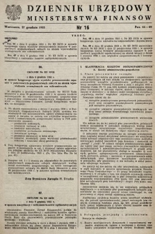 Dziennik Urzędowy Ministerstwa Finansów. 1955, nr 16