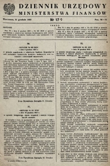 Dziennik Urzędowy Ministerstwa Finansów. 1955, nr 17