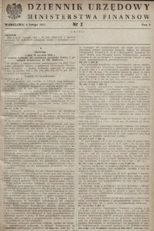 Dziennik Urzędowy Ministerstwa Finansów. 1952, nr 2