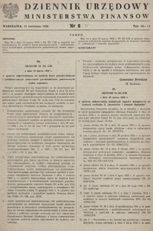 Dziennik Urzędowy Ministerstwa Finansów. 1956, nr 6