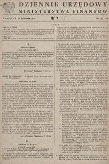 Dziennik Urzędowy Ministerstwa Finansów. 1956, nr 7