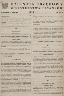 Dziennik Urzędowy Ministerstwa Finansów. 1956, nr 8