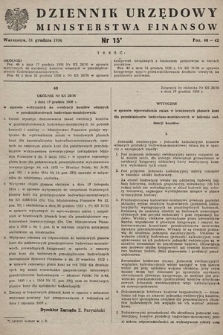 Dziennik Urzędowy Ministerstwa Finansów. 1956, nr 15