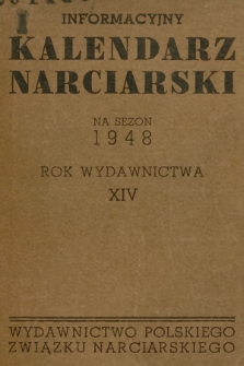 Informacyjny Kalendarz Narciarski na Sezon 1948
