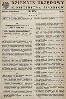 Dziennik Urzędowy Ministerstwa Finansów. 1962, nr 8/Fin