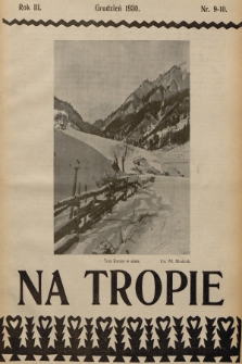 Na Tropie : pismo młodzieży polskiej. R.3, 1930, nr 9-10