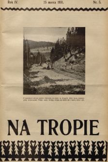 Na Tropie : pismo młodzieży polskiej. R.4, 1931, nr 5