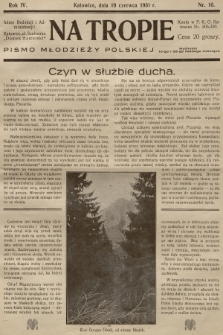 Na Tropie : pismo młodzieży polskiej. R.4, 1931, nr 10