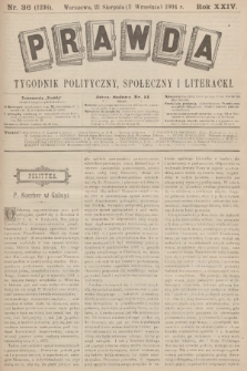 Prawda : tygodnik polityczny, społeczny i literacki. R.24, 1904, nr 36