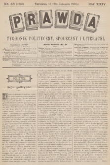 Prawda : tygodnik polityczny, społeczny i literacki. R.24, 1904, nr 48