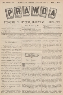 Prawda : tygodnik polityczny, społeczny i literacki. R.24, 1904, nr 49