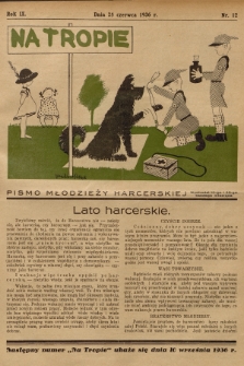 Na Tropie : pismo młodzieży harcerskiej. R.9, 1936, nr 12
