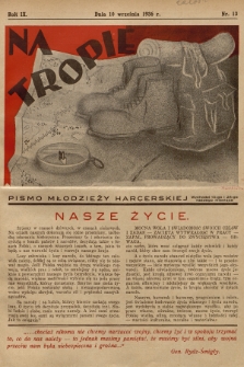 Na Tropie : pismo młodzieży harcerskiej. R.9, 1936, nr 13