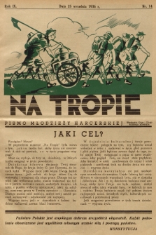 Na Tropie : pismo młodzieży harcerskiej. R.9, 1936, nr 14