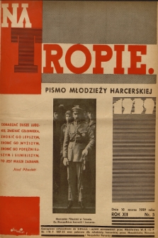 Na Tropie : pismo młodzieży harcerskiej. R.12, 1939, nr 5