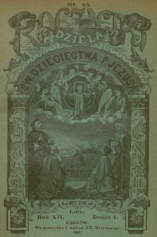 Roczniki Dzieła Św. Dziecięctwa P. Jezusa. R.12, nr 1 (1895)