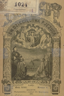 Roczniki Dzieła Św. Dziecięctwa P. Jezusa. R.13, nr 1 (1896)