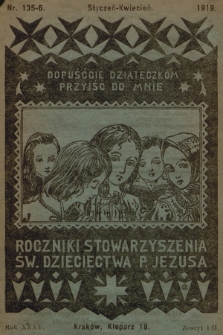 Roczniki Stowarzyszenia Św. Dziecięctwa P. Jezusa. R.35, nr 1 (1919)