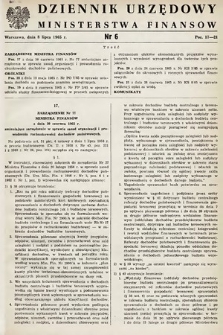 Dziennik Urzędowy Ministerstwa Finansów. 1965, nr 6