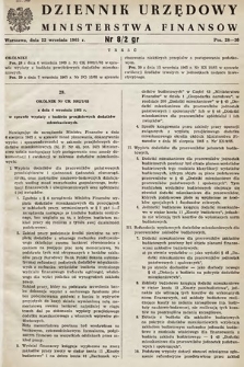 Dziennik Urzędowy Ministerstwa Finansów. 1965, nr 8
