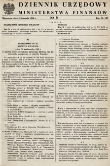 Dziennik Urzędowy Ministerstwa Finansów. 1965, nr 9