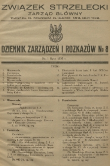 Dziennik Zarządzeń i Rozkazów. 1935, № 8