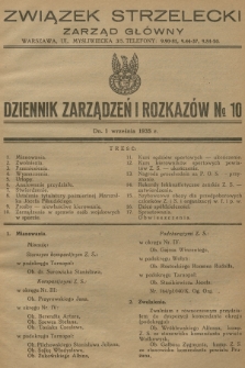 Dziennik Zarządzeń i Rozkazów. 1935, № 10