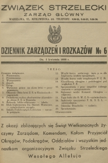 Dziennik Zarządzeń i Rozkazów. 1936, № 6