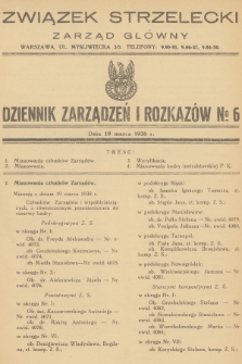 Dziennik Zarządzeń i Rozkazów. 1938, № 6
