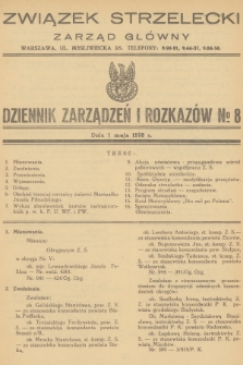 Dziennik Zarządzeń i Rozkazów. 1938, № 8