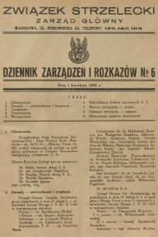 Dziennik Zarządzeń i Rozkazów. 1939, № 6