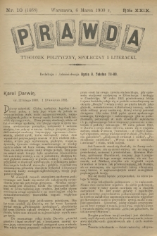 Prawda : tygodnik polityczny, społeczny i literacki. R.29, 1909, nr 10