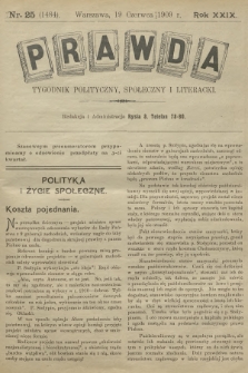 Prawda : tygodnik polityczny, społeczny i literacki. R.29, 1909, nr 25