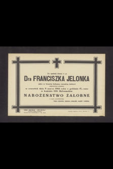 Za spokój duszy ś. p. dra Juliana Jastrzębskiego jako w pierwszą bolesną rocznicę śmierci odprawione zostanie we wtorek 30 kwietnia 1940 r. [...] r. Nabożeństwo Żałobne [...]