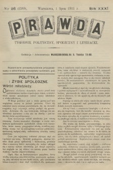 Prawda : tygodnik polityczny, społeczny i literacki. R.31, 1911, nr 26