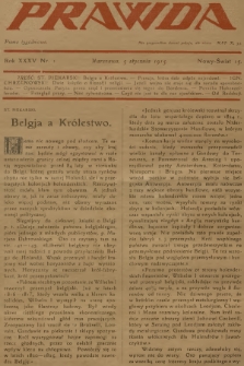 Prawda : pismo tygodniowe. R.35, 1915, nr 1