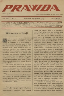 Prawda : pismo tygodniowe. R.35, 1915, nr 2