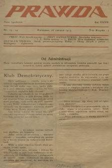 Prawda : pismo tygodniowe. R.35, 1915, nr 23-24