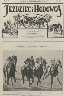 Jeździec i Hodowca. R.5, 1926, nr 41