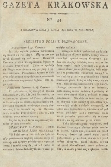 Gazeta Krakowska. 1812, nr 54