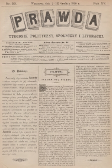 Prawda : tygodnik polityczny, społeczny i literacki. R.15, 1895, nr 50