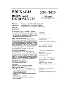 Edukacja Ustawiczna Dorosłych : międzynarodowy kwartalnik naukowo-metodyczny = Polish Journal of Continuing Education : scientific-research quarterly. 2015, 3